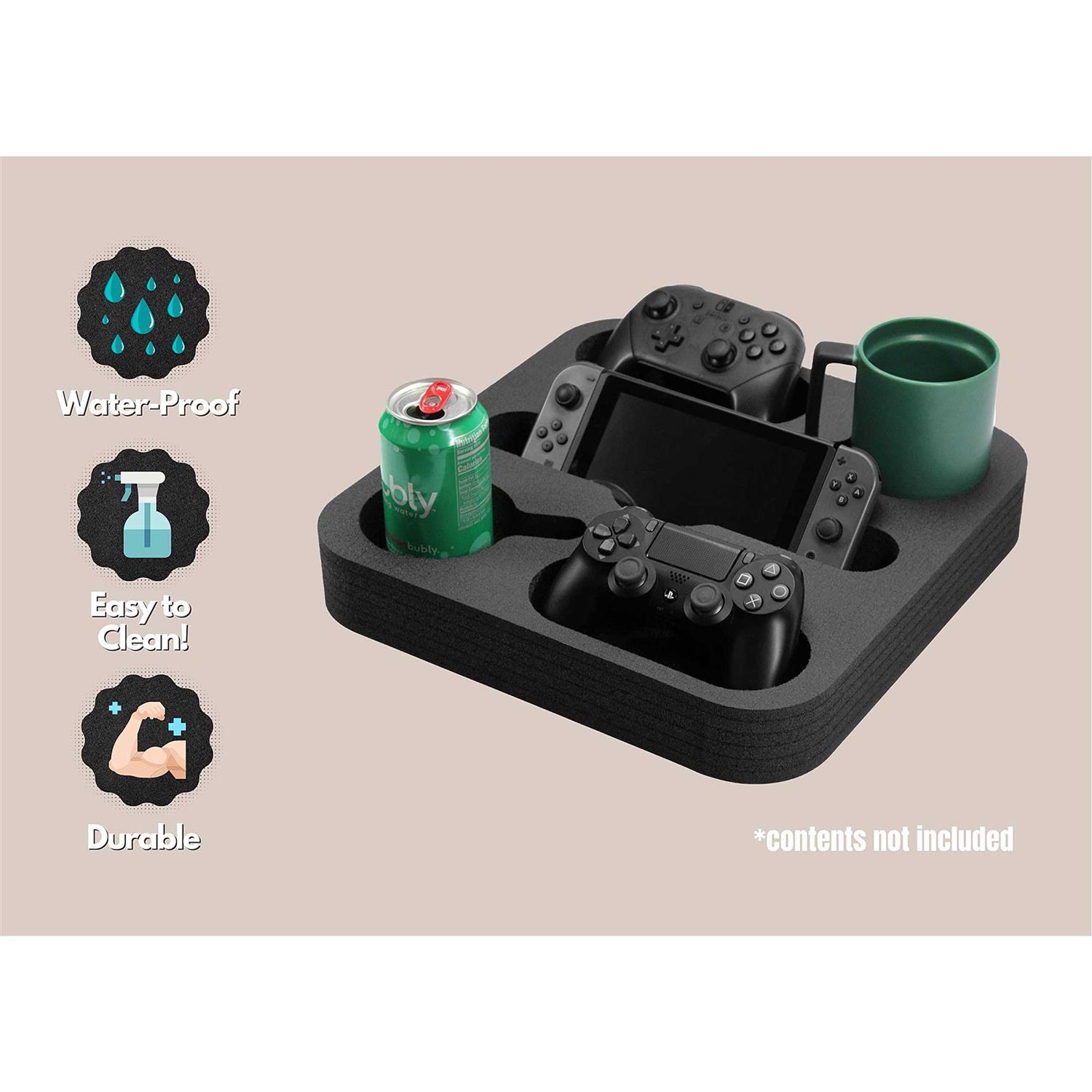 Polar Whale Couch Drink Holder Refreshment Tray for Sofa Bed Floor Car Rv Lounge Tv Room Durable