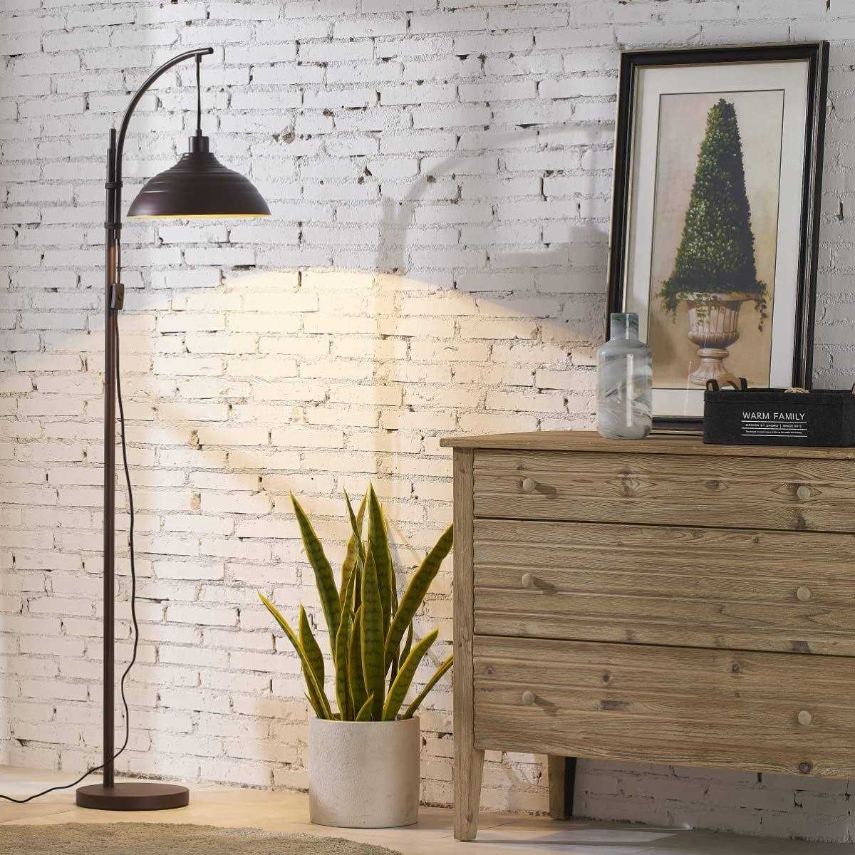 Woxxx Industrial Floor Lamp Modern Rustic Task Floor Lamp Finish