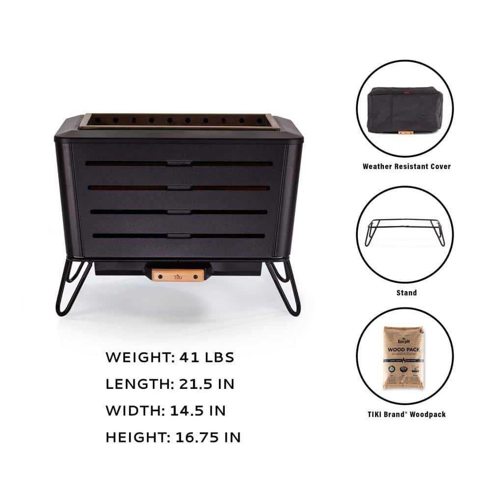 TIKI 21.5 in. Retreat Smokeless Fire Pit Metal