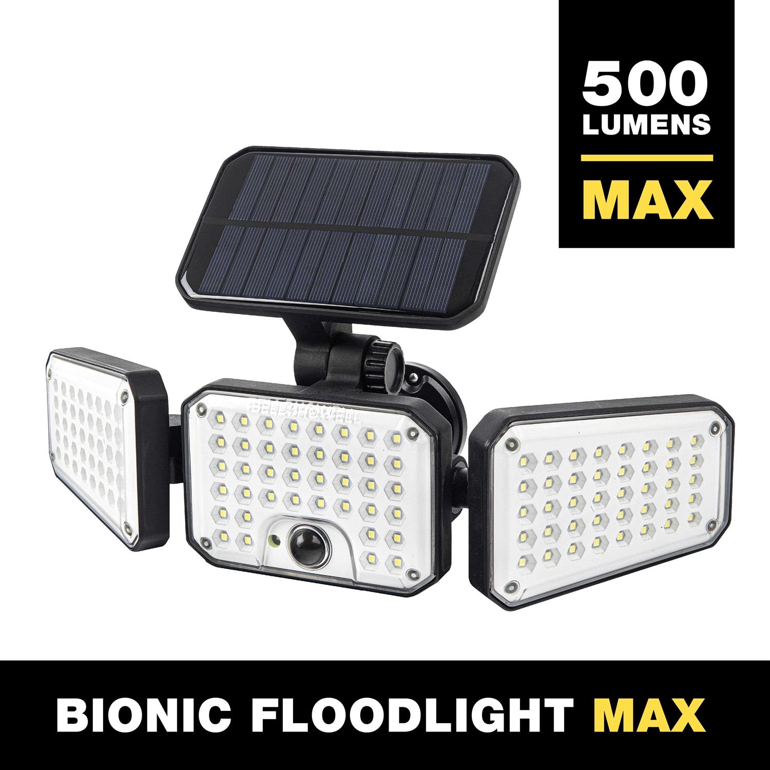 Bell and Howell Bionic Floodlight Max Solar LED Light Motion Activated