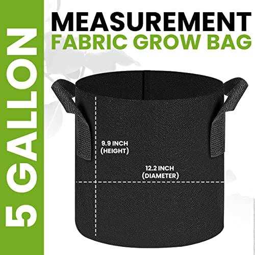 Utopia Home Fabric Grow Bags Heavy Duty Thickened Fabric Planters Pots