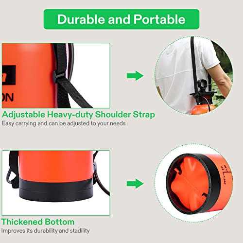 VIVOSUN Pump Pressure Sprayer Pressurized Lawn & Garden Water Spray Bottle with Adjustable Shoulder Strap
