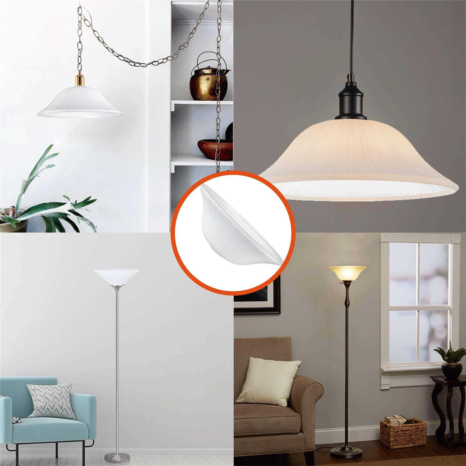 Aspen Creative 23092-01 Amber Transitional Style Replacement Torchiere Glass Shade