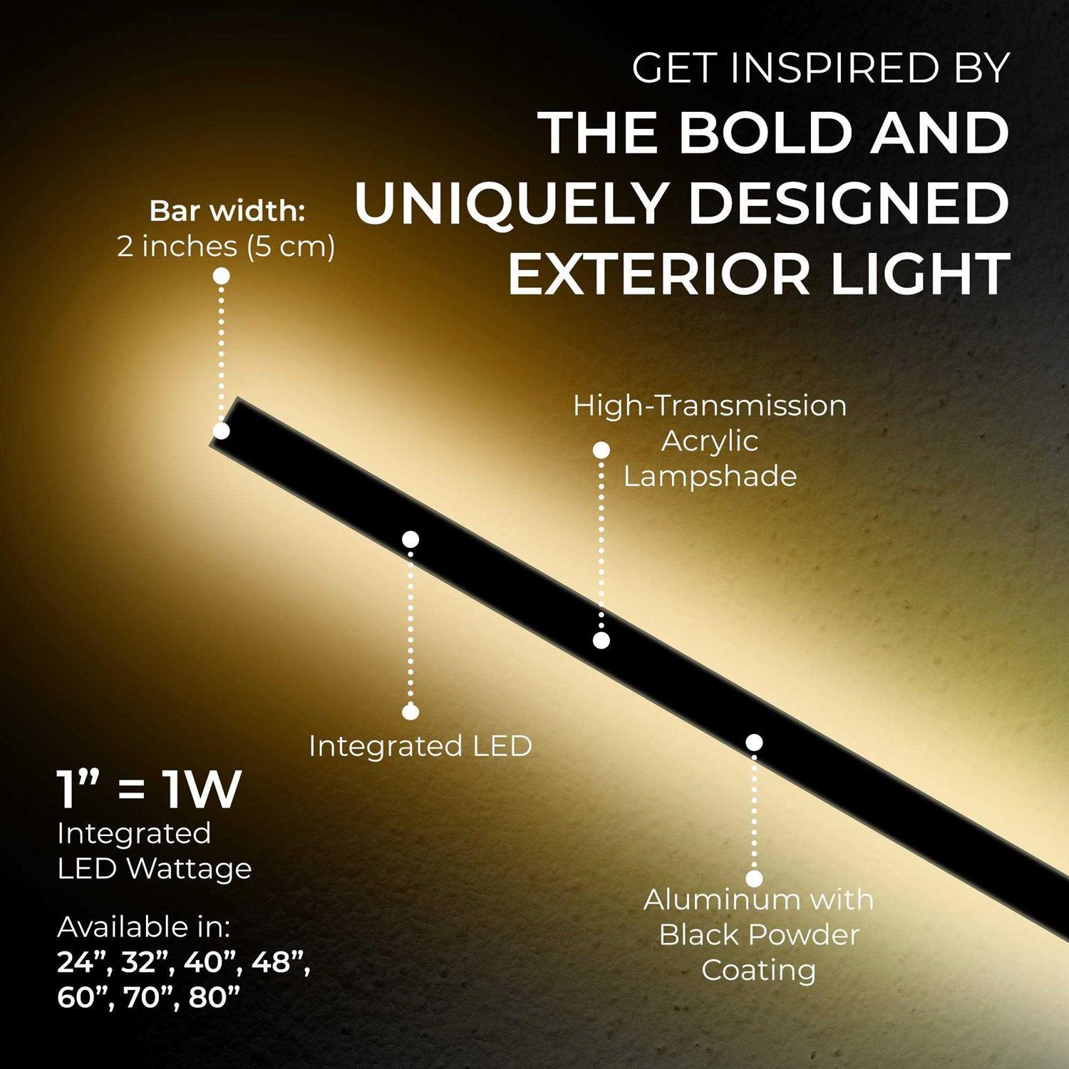 Svelte Outdoor Linear Wall Lamp