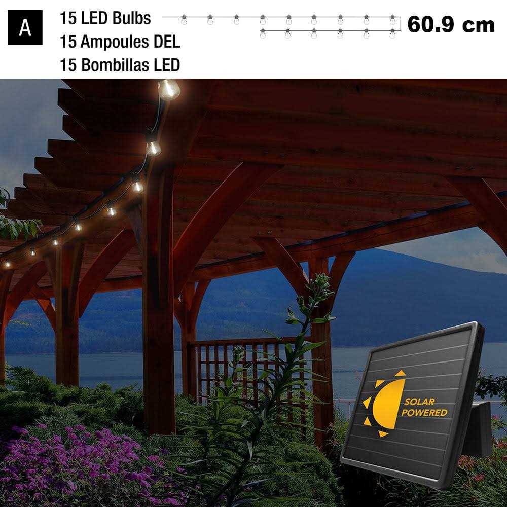 Sunforce Solar LED String Lights with Remote Control