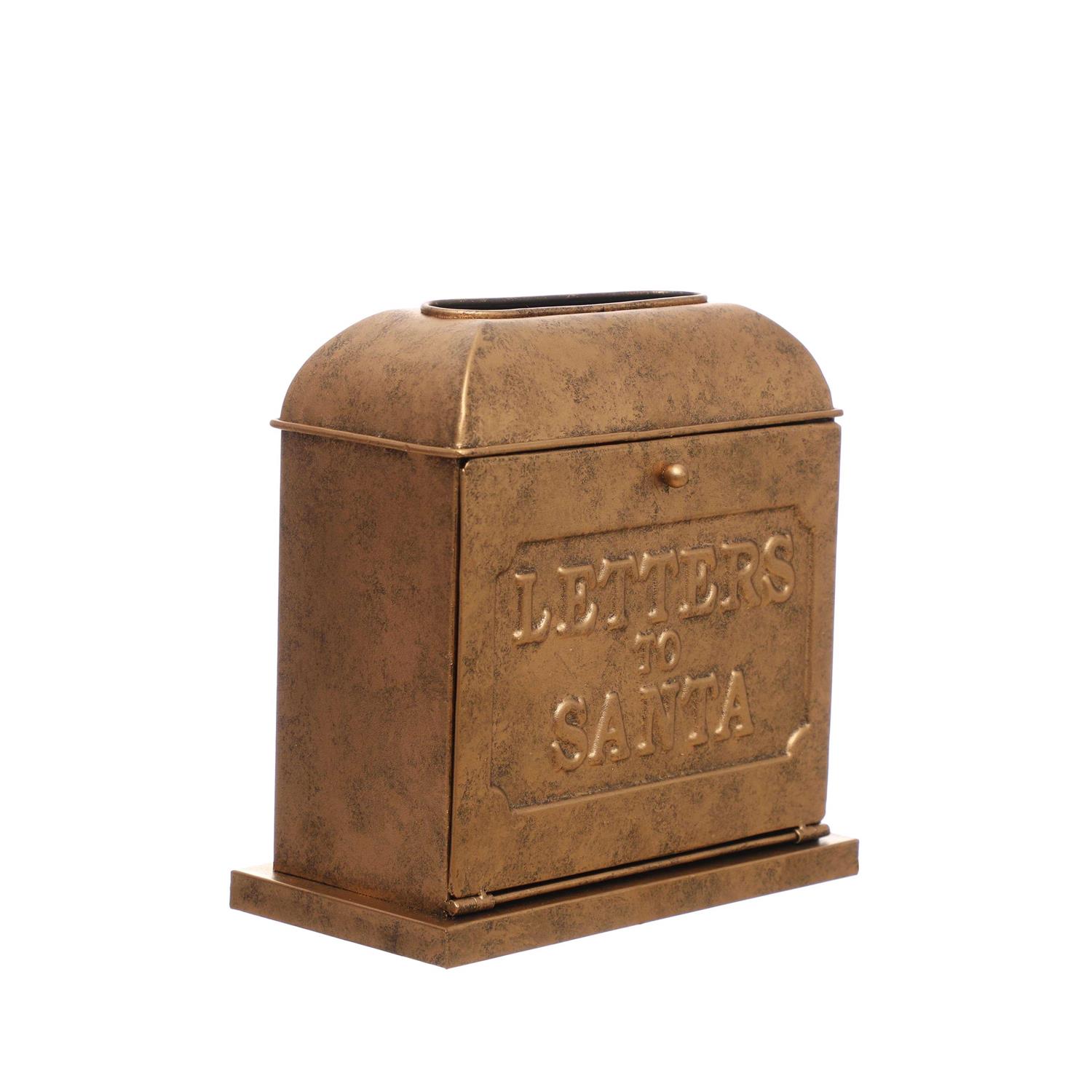 9 Gold Metal Letters to Santa Mailbox by Ashland