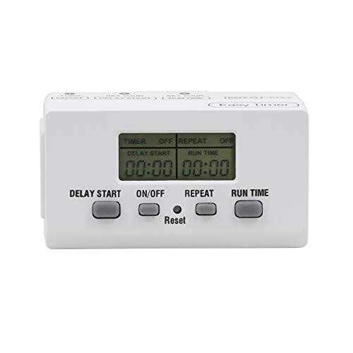 Clear Power Indoor Timer 1 Polarized Outlet EZ Digital Timer for Lamps