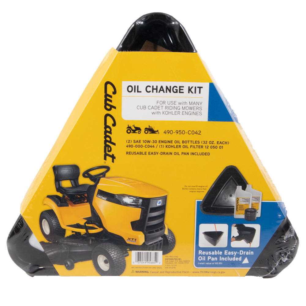 Cub Cadet 490-950-C042 Oil Change Kit for Cub Cadet Riding Mower with Kohler Engines