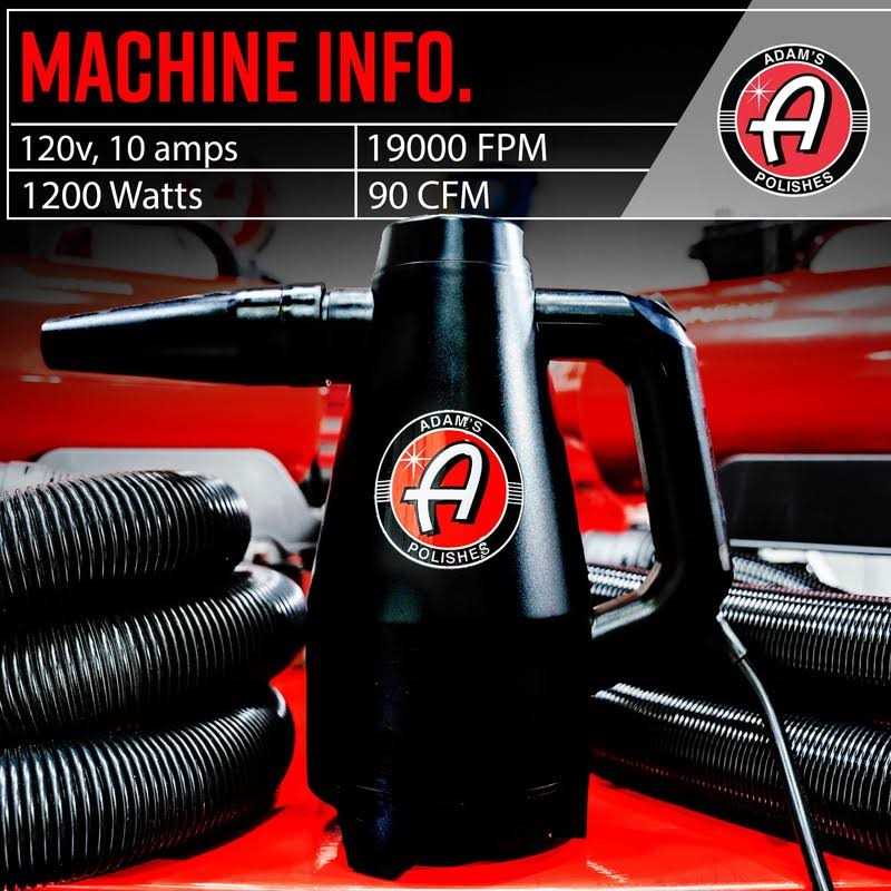 Adam’s Mini Air Cannon Handheld High Powered Filtered Car Wash Dryer Blower Sidekick