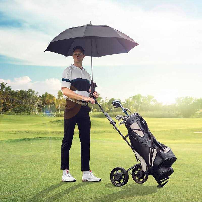 TradMall Travel Umbrella Windproof with 46 Inches Large Canopy 10 Reinforced Fiberglass Ribs Ergonomic Handle Auto Open & Close