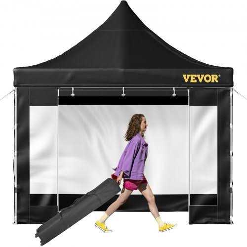 VEVOR 10 Ft. x 10 Ft. Pop Up Canopy Tent Outdoor Patio Gazebo Tent Uv Resistant Waterproof Instant Gazebo Shelter