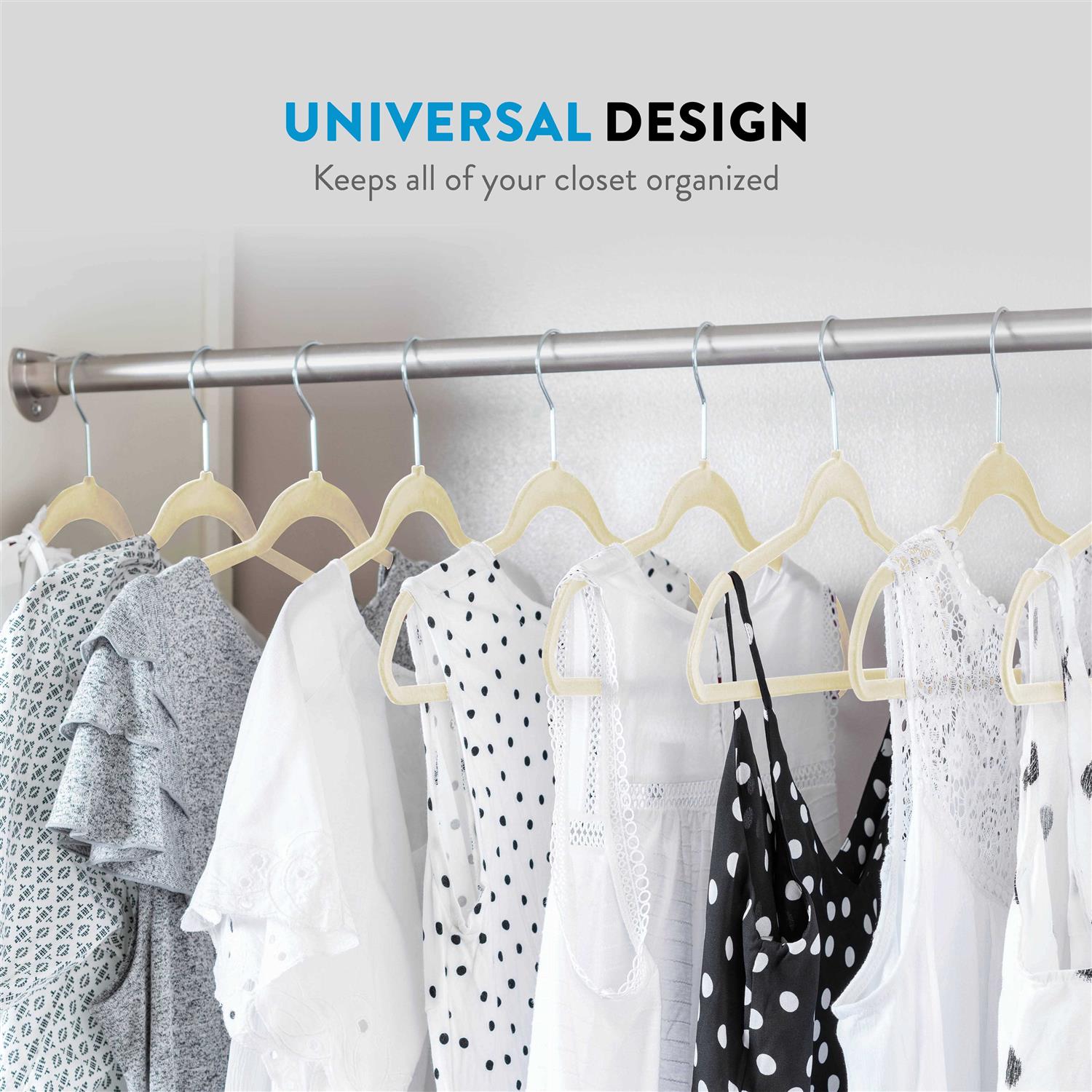 Zober Velvet Hangers Space Saving Swivel Hook Ultra Non Slip