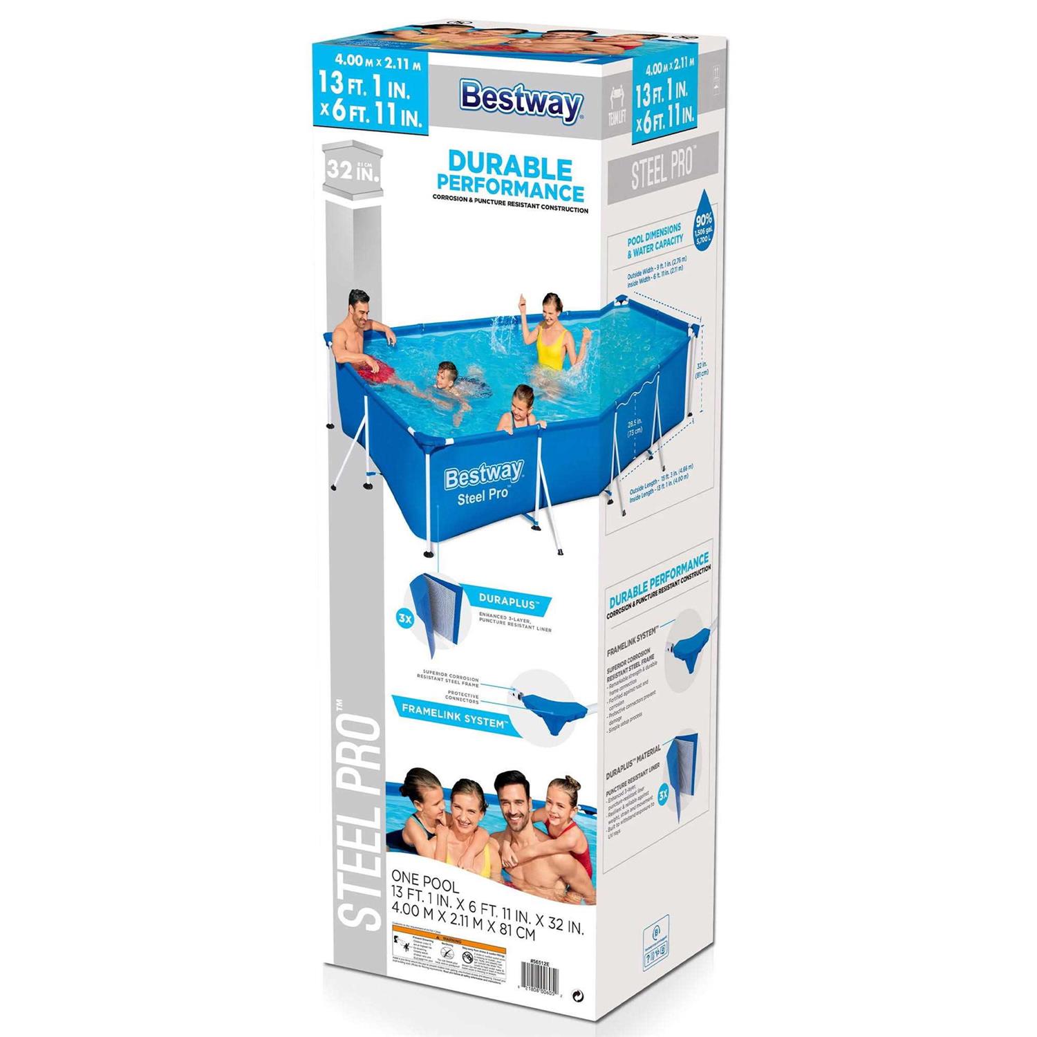 Bestway Steel Pro Rectangular Frame Above Ground Swimming Pool