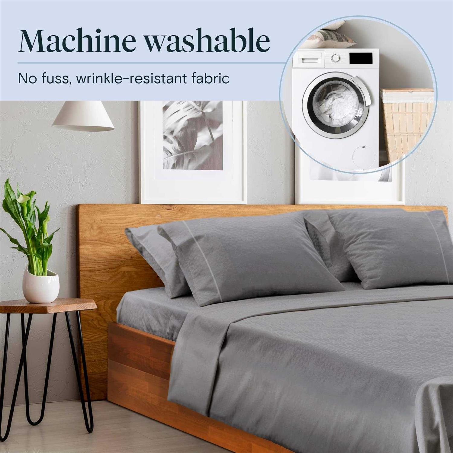 6 PC LuxClub Bamboo Sheet Set 18 inch Deep Pockets