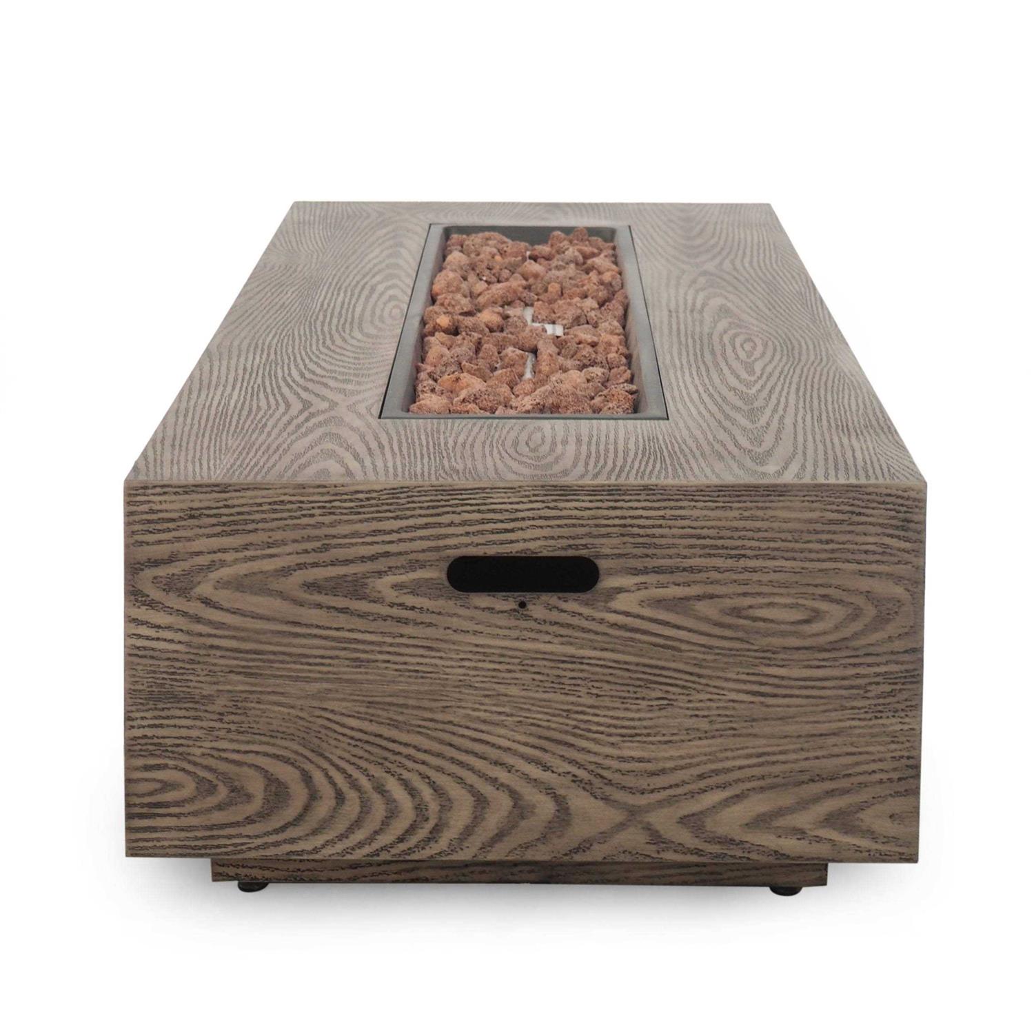 Christopher Knight Home Aidan Outdoor 50,000 BTU Rectangular Fire Pit