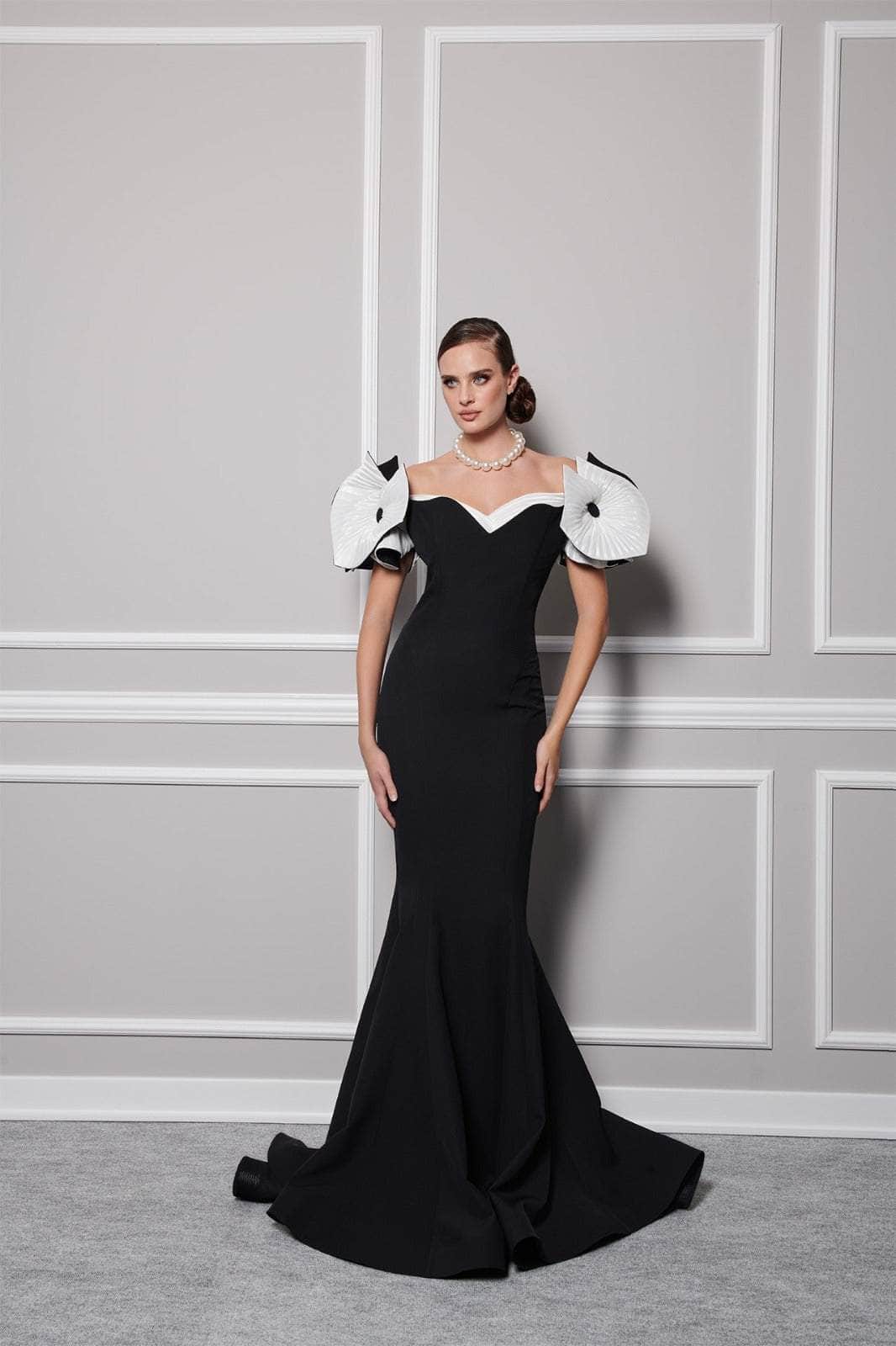 Appliqued Mermaid Evening Gown