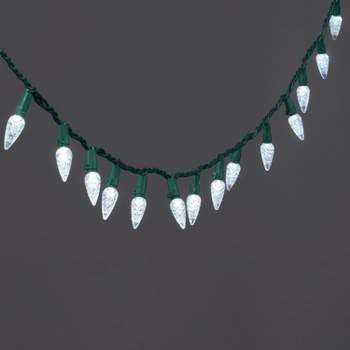 Wondershop LED C6 Faceted Christmas String Lights Green Wire
