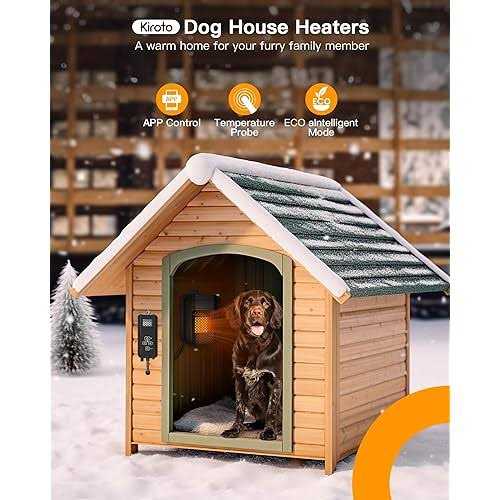500Watt Dog House Heater with Thermostat WIFI Control for Outside Chicken Coop Heaters with APP Remote Control