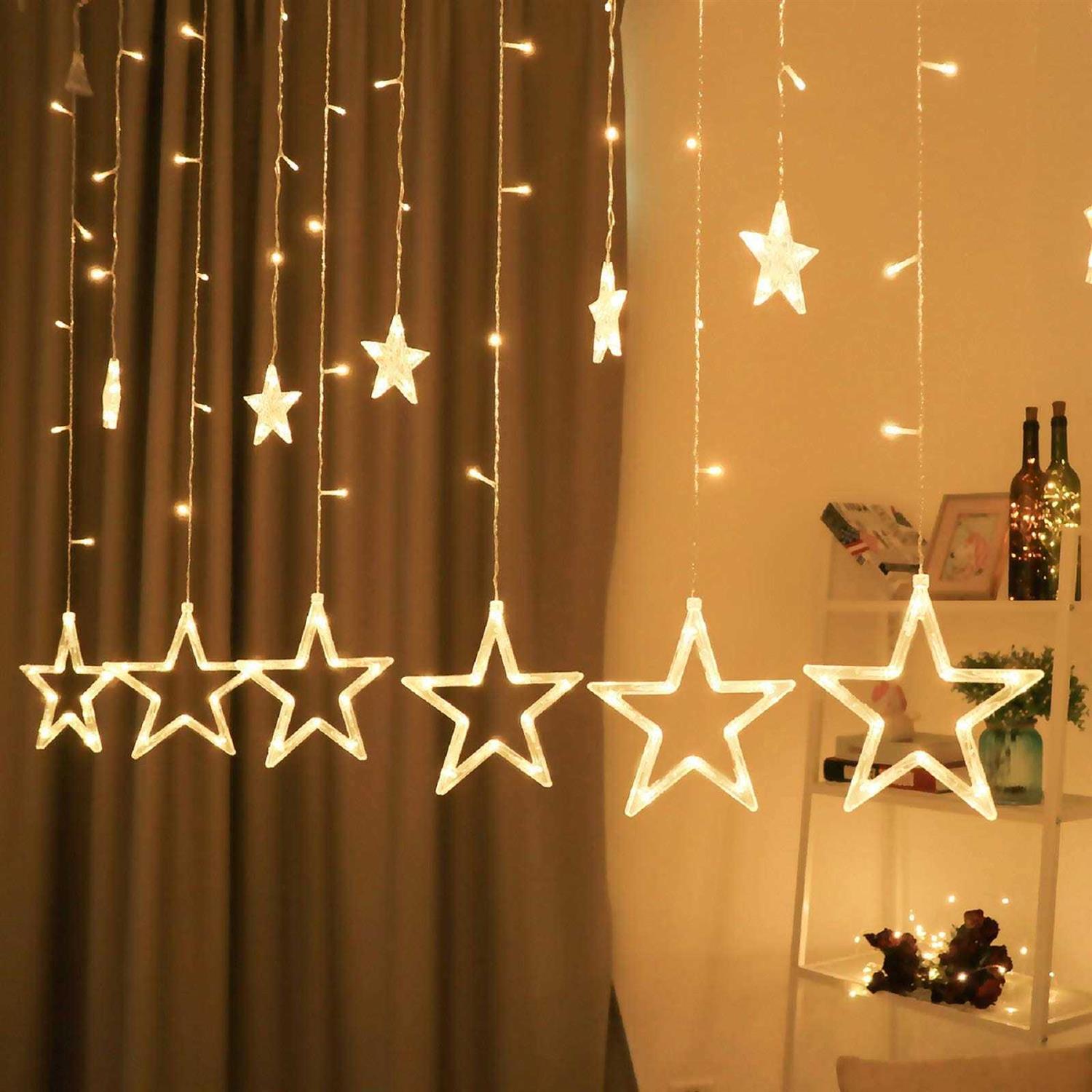 Bhclight 12 Stars 138 LED Star Lights Star String Lights for Bedroom with 8 Lighting Modes