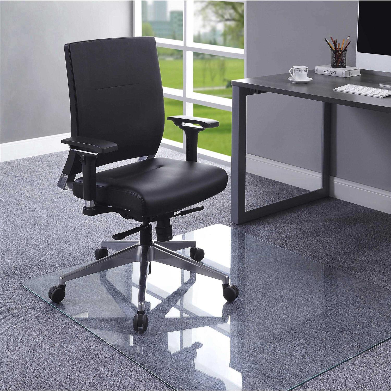 Lorell Chairmat Tempered Glass