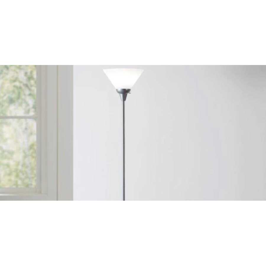 allen + roth Stanton 71 Grey Torchiere Floor Lamp