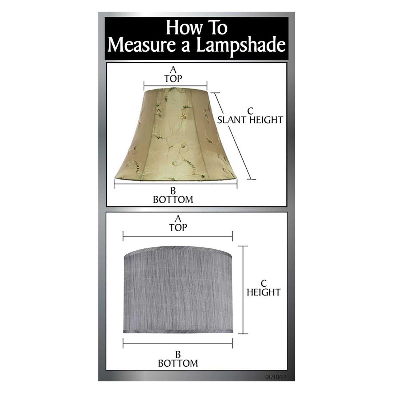 Aspen Creative 58909 Transitional Hardback Empire Shape UNO Construction Lamp Shade in Off White