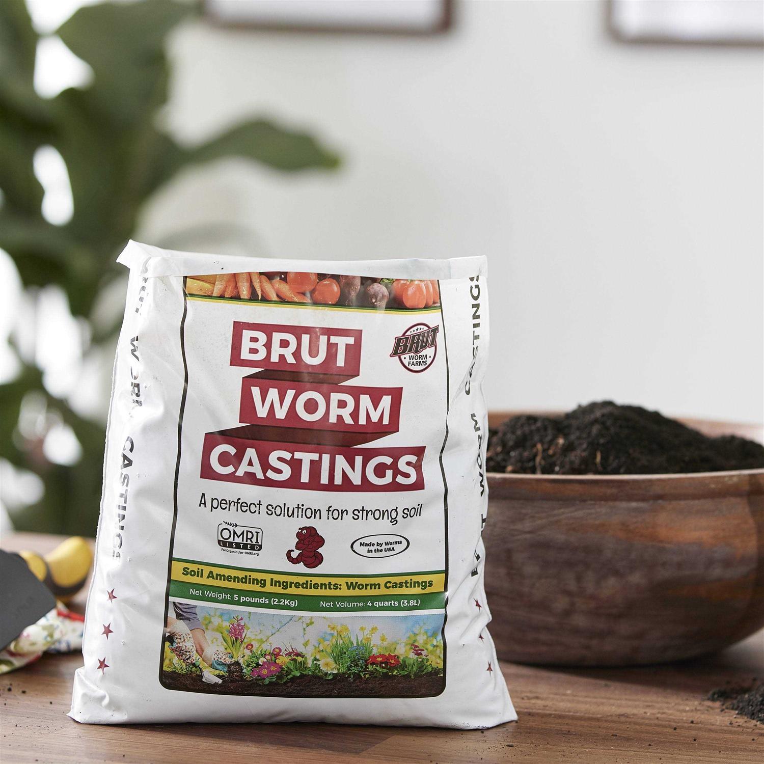 Brut Worm Farms Organic Worm Castings Soil Builder