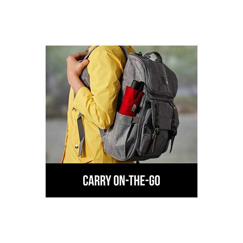 Gorilla Grip Windproof Compact Stick Umbrella for Rain, One-Click Automatic Open and Close