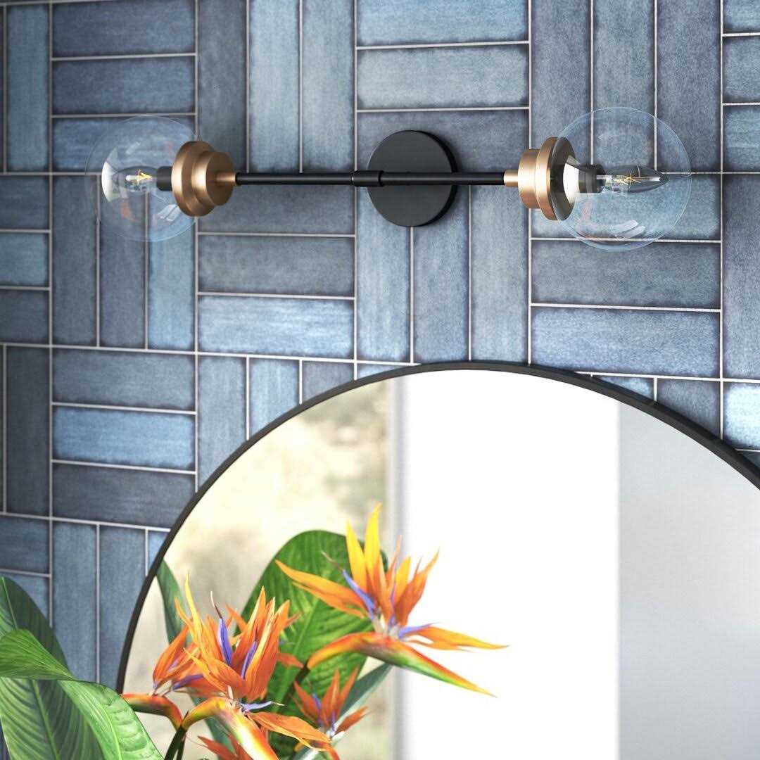 Breit 2-Light Dimmable Vanity Light Mercury Row Finish