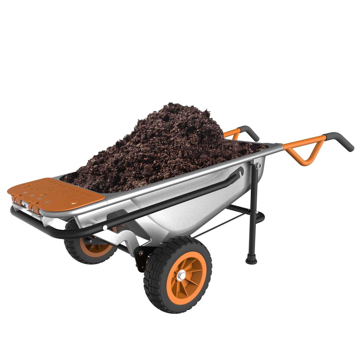 Worx WG050 Aerocart 8-in-1 Yard Cart Wheelbarrow Dolly