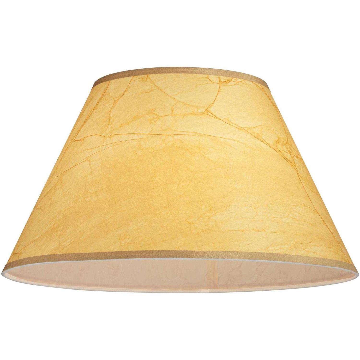 Springcrest Crinkle Paper Large Empire Lamp Shade 10 Top x 20 Bottom x 12 Slant x 11 High Replacement with Harp and Finial