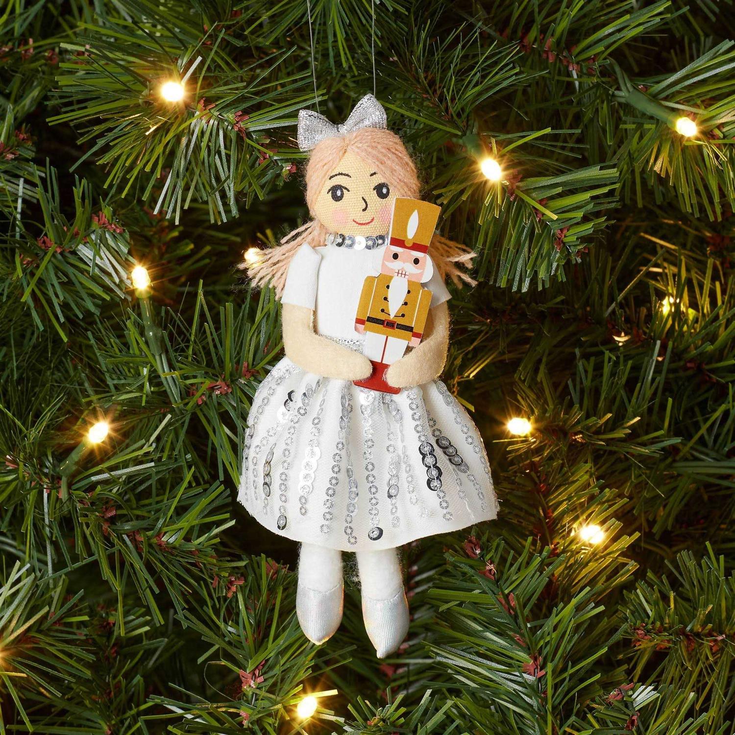 Wondershop Fabric Elk Pillow Christmas Tree Ornament