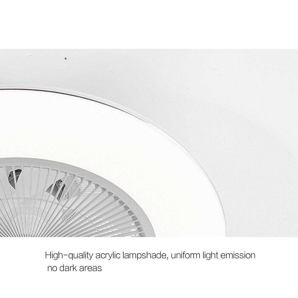 22 7-Blade Low Profile Enclosed Caged LED Ceiling Fan with Remote