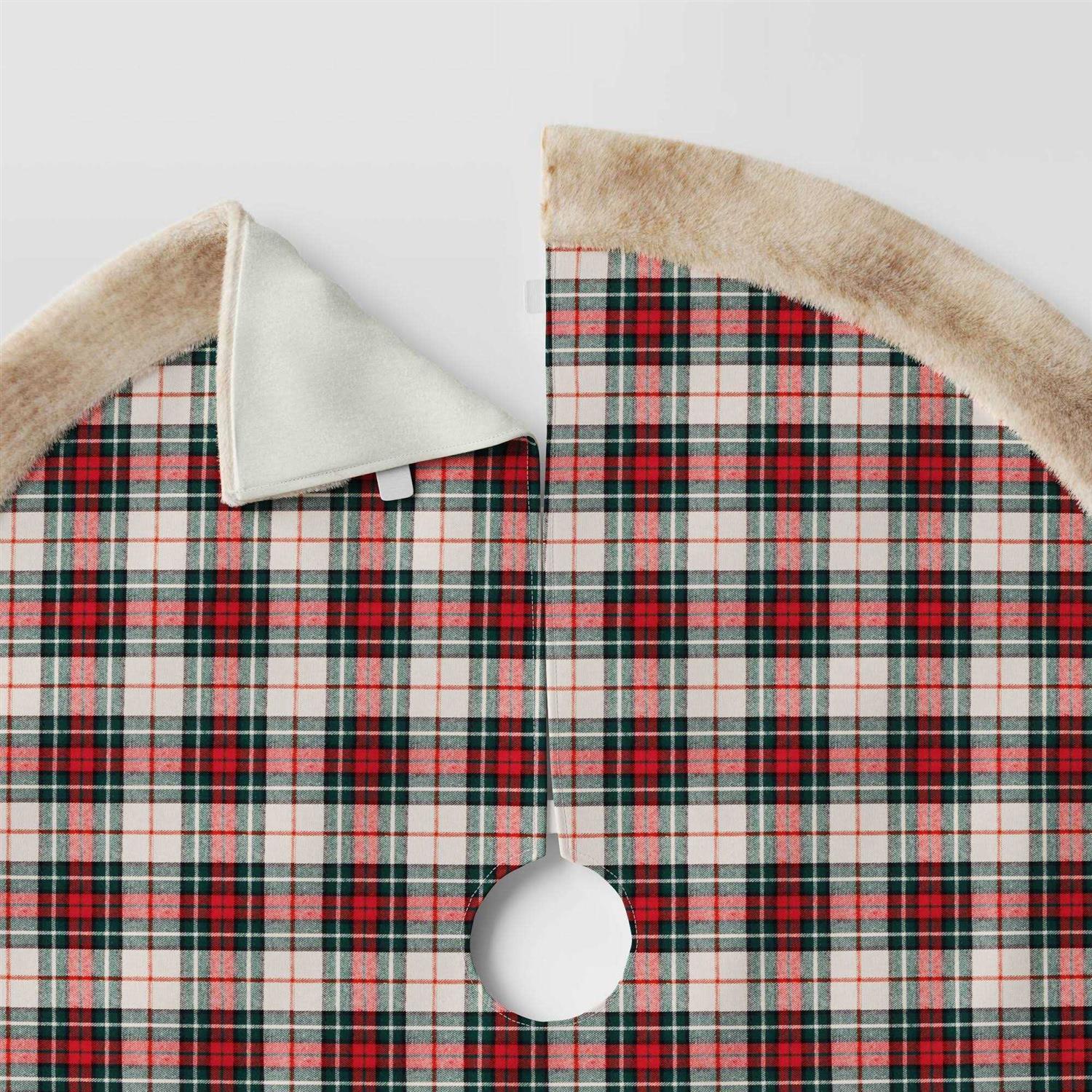 Wondershop 48 Plaid Christmas Tree Skirt Red