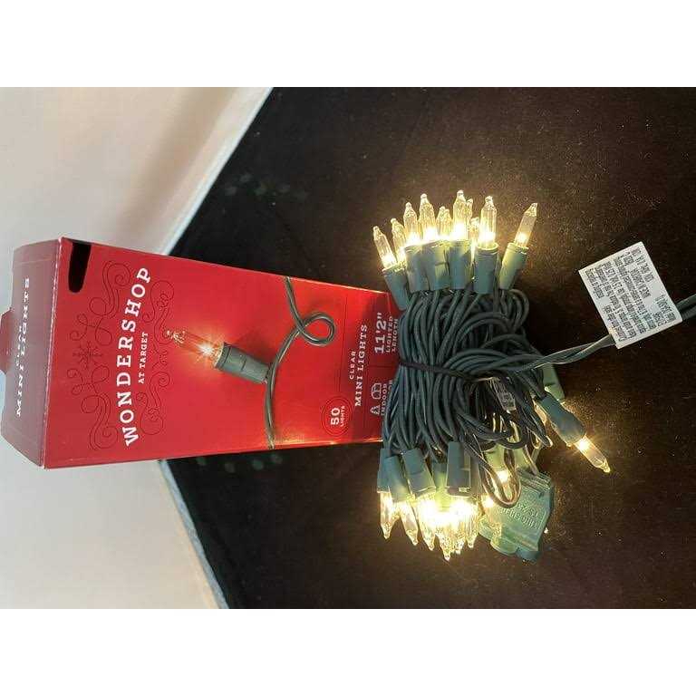 Wondershop 50ct Christmas Incandescent Mini String Lights Clear with Green Wire