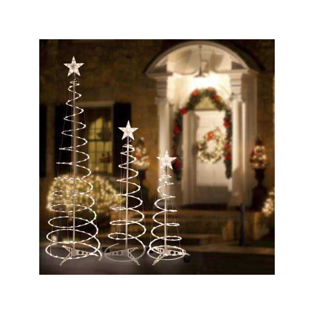Yescom Set of 3 LED Christmas Spiral Light Kit 6Ft 4Ft 3Ft