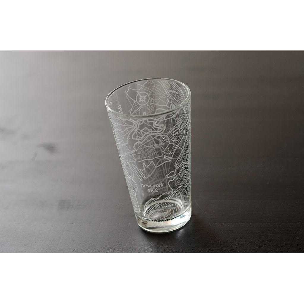 26.2 Marathon Map Pint Glass Standard