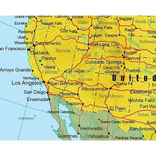 Swiftmaps North America Wall Map GeoPolitical Edition