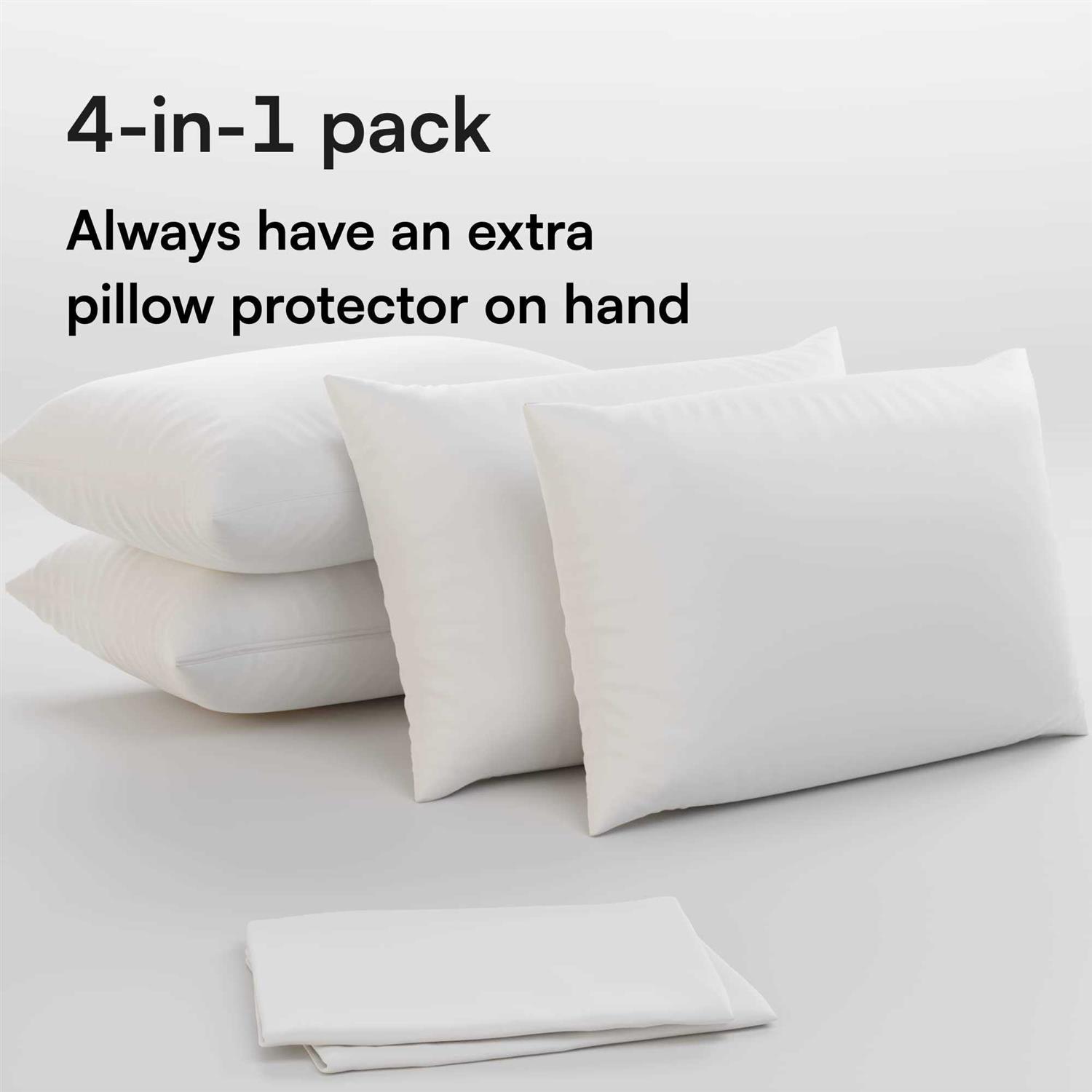 4 Pack Pillow Cases Covers Zippered Niagara Sleep Solution
