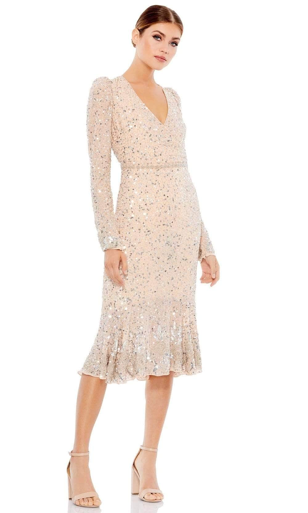 10740 Sequined Trumpet Dress