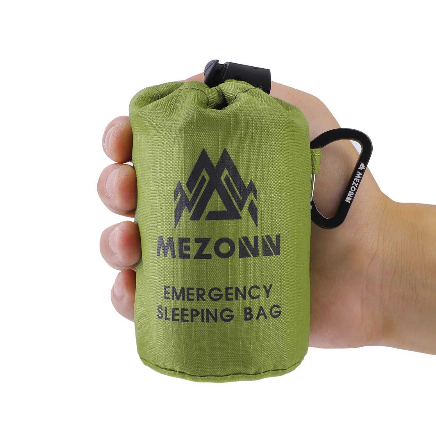 Mezonn Emergency Sleeping Bag Survival Bivy Sack Use as Emergency Blanket Lightweight Survival Gear for Outdoor Hiking Camping Keep Warm After
