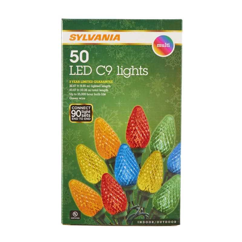 Sylvania 50 Lt C9 Faceted Multi Set LED Lights