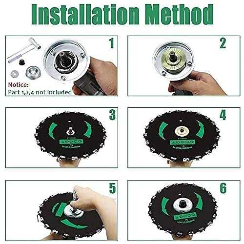 ACEBINTE 9 x 20t Chainsaw Tooth Brush Blades Kit Cutter Trimmer Weed Eater Blade
