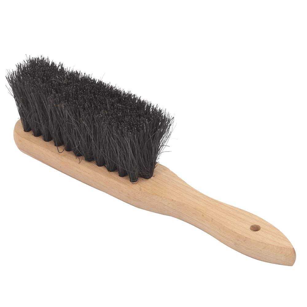 Aboniris Coal Shovel and Hearth Brush Set Made of Natural Wood and Coco Bristles, Hearth Tidy Set, Fireplace Shovel and Brush