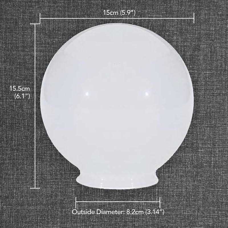 Beam Lighting 6-Inch White Acrylic Replacement Globe