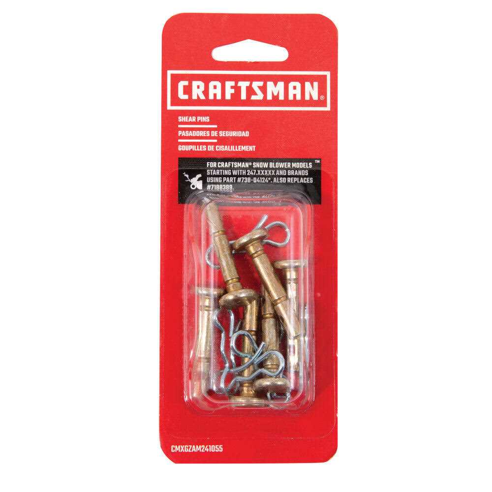 Craftsman CMXGZAM241055 Snow Blower Shear Pins