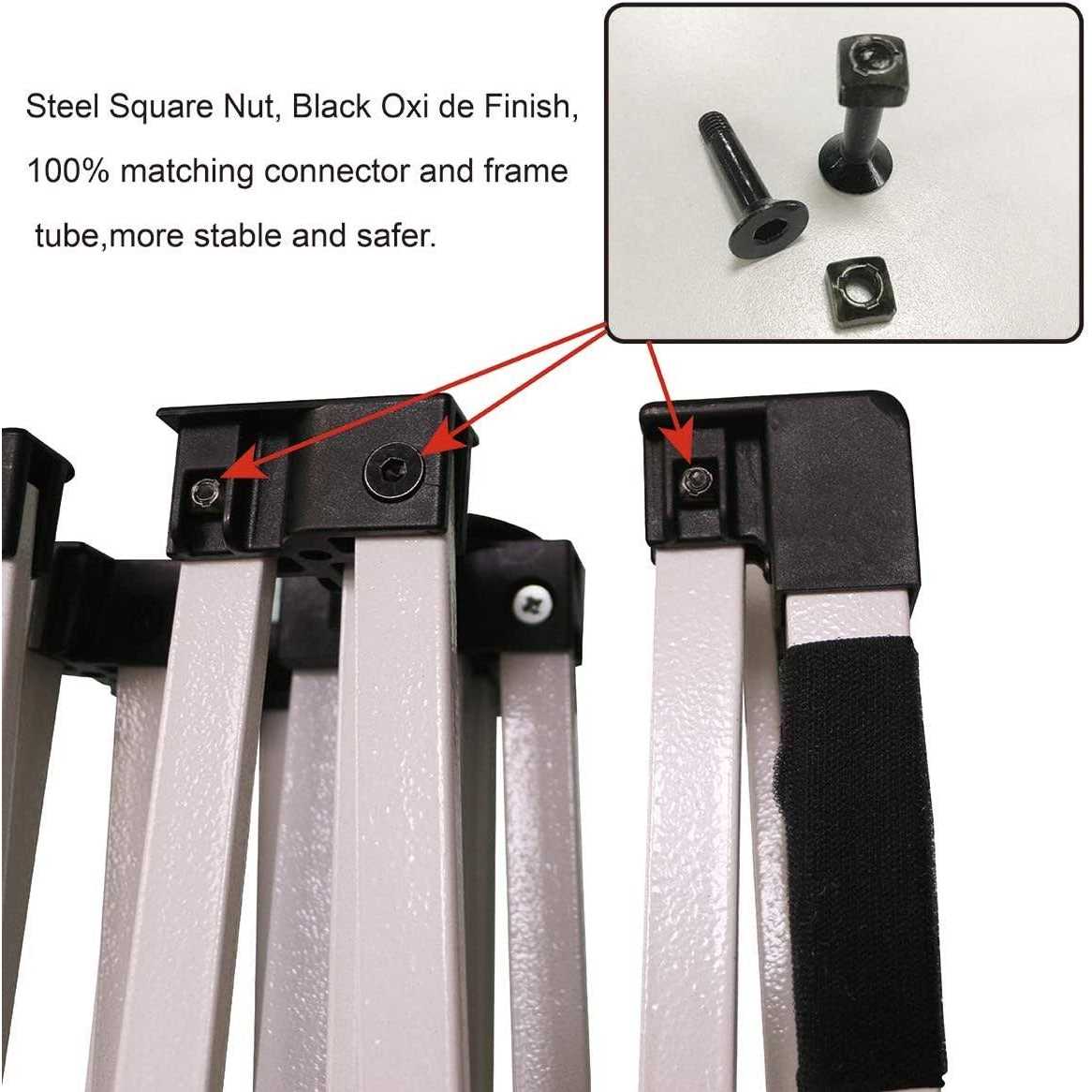 UNIQUECANOPY 10’x10′ Ez Pop Up Canopy Tent Commercial Instant Shelter with Heavy Duty Roller Bag