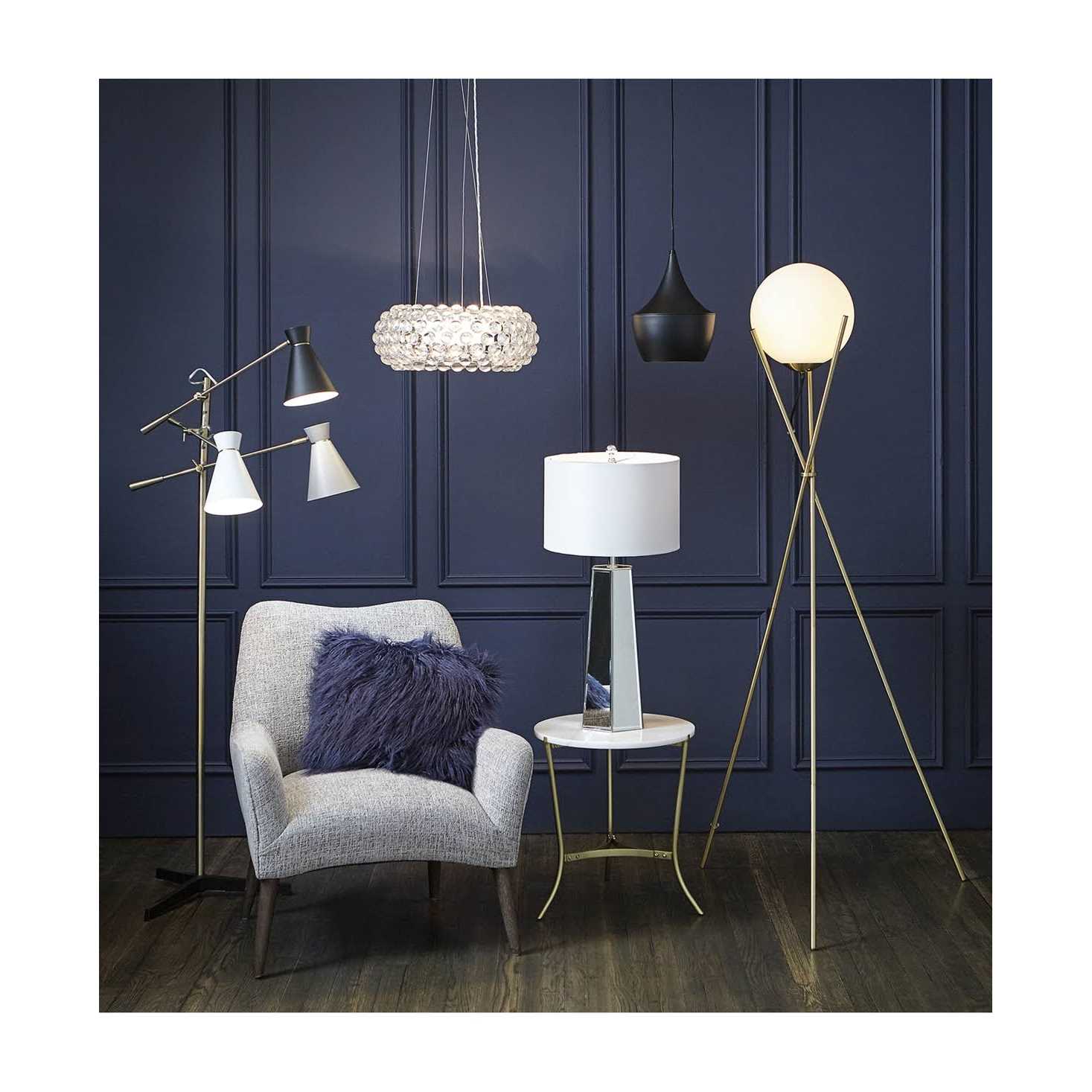 Adesso Lyle 3-Arm Floor Lamp