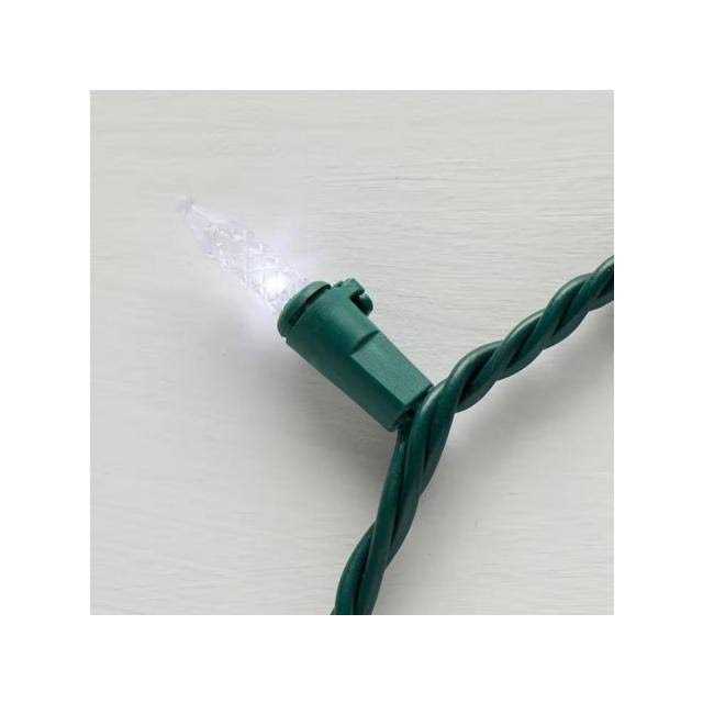 200-Lights Coo-Lights White Faceted M5 LED Lights Home Accents Holiday