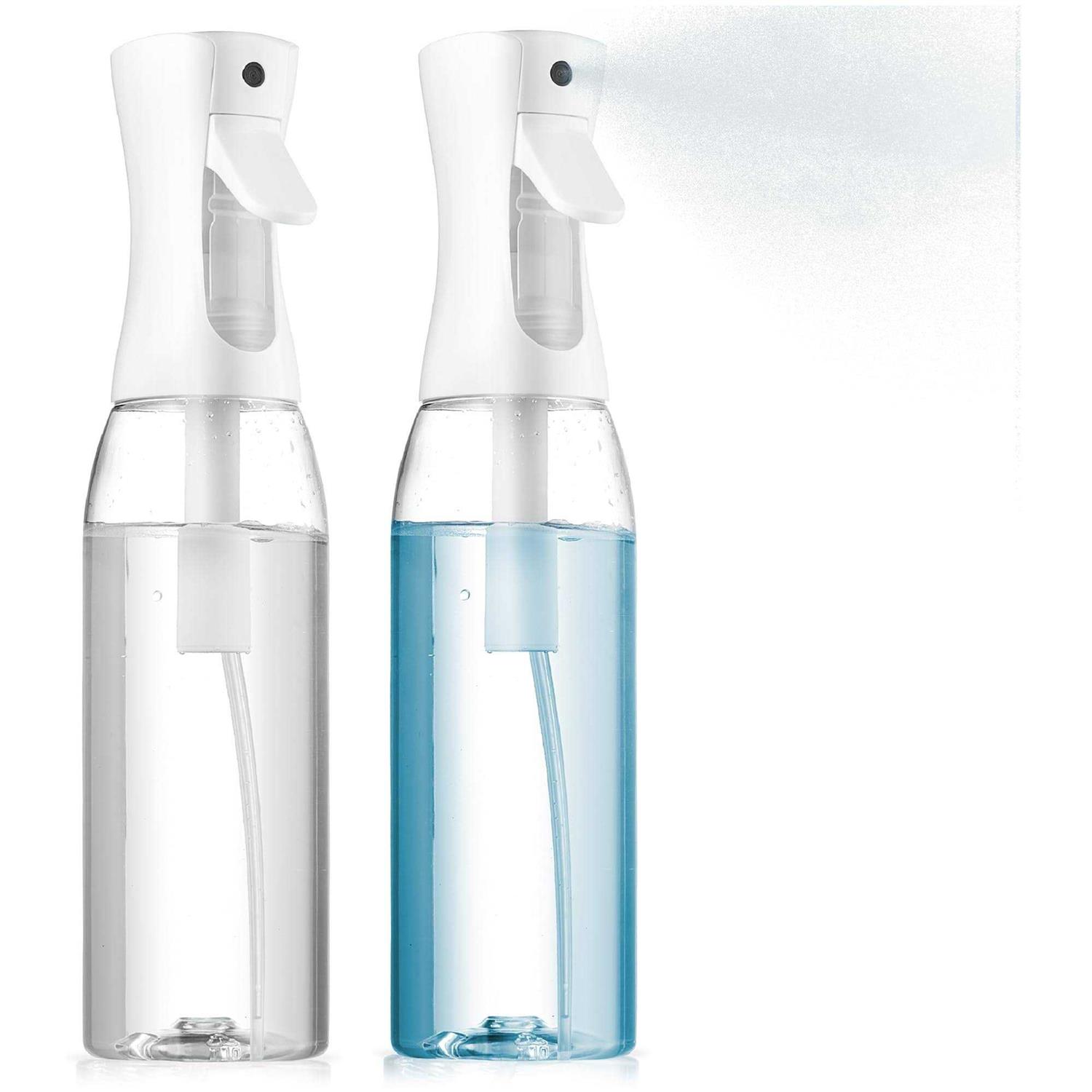 2 Pack Continuous Spray Bottle For Hair Ultra Fine Mist Sprayer